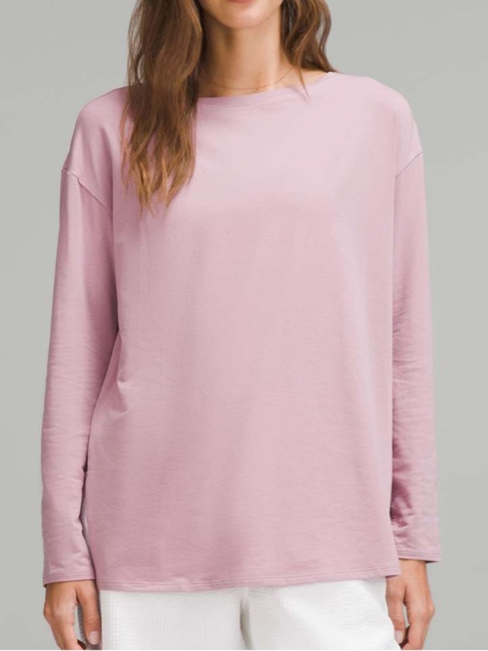 Lululemon Relaxed-Fit Boatneck
Long-Sleeve Shirt Rose Blush